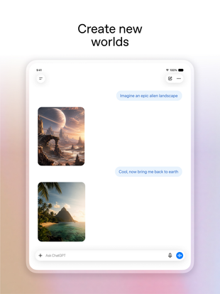 ChatGPT · iPad 12.9-inch screenshot preview