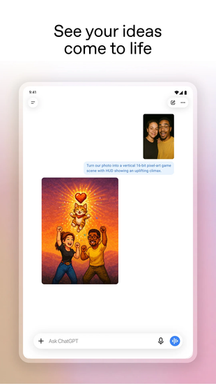ChatGPT · Android tablet · gallery group 1 screenshot preview
