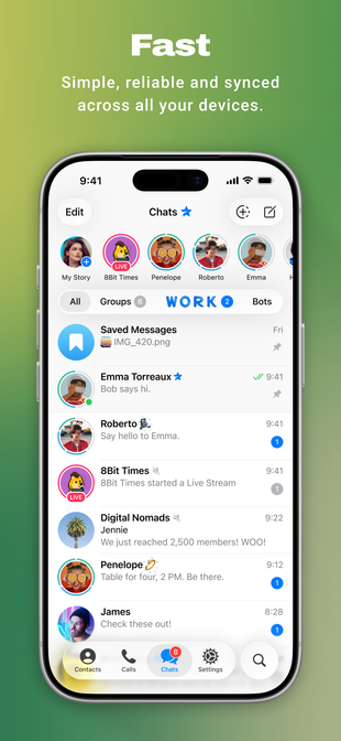 Telegram · iPhone screenshot preview