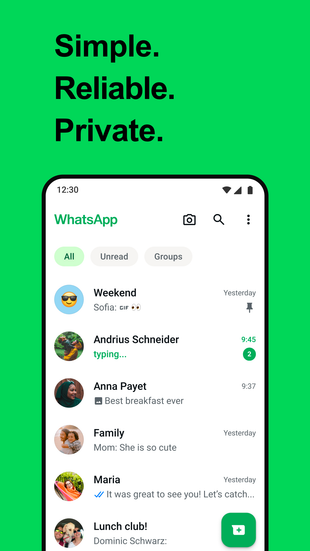 WhatsApp · Google Play phones screenshot preview